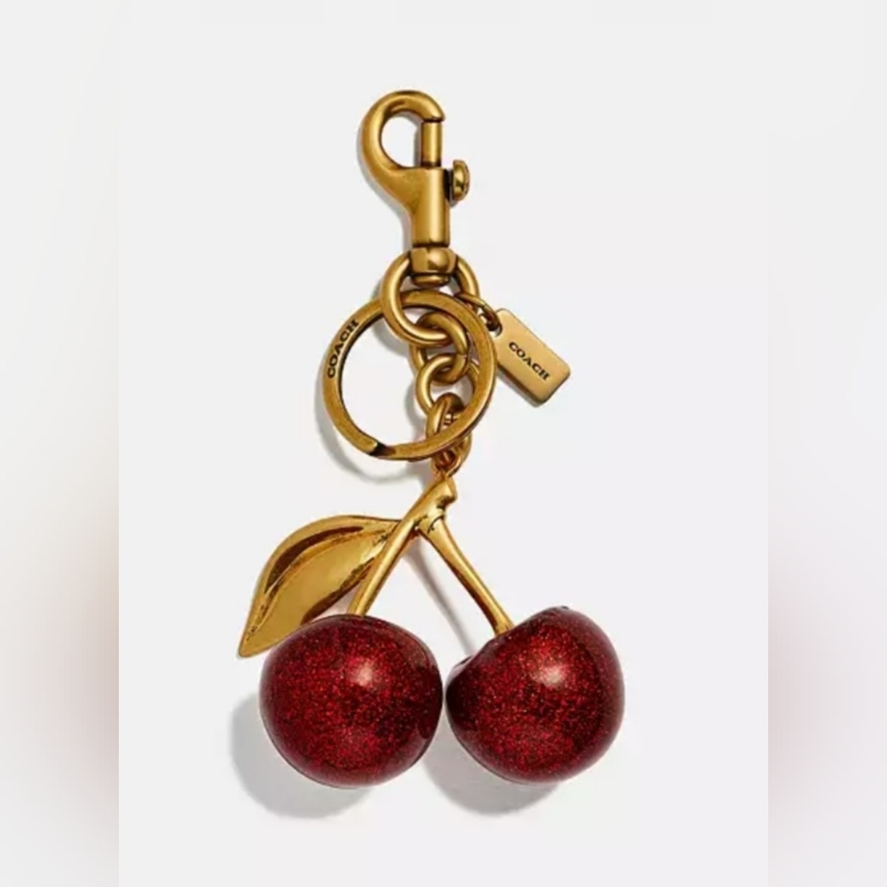 NEW COACH CHERRY BAG CHARM